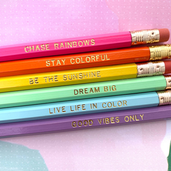 Colorful life pencils, set of 6